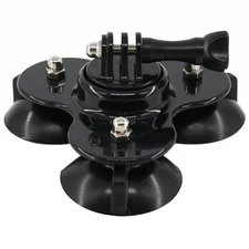 Triple Suction Cup Car Windshield Mount Holder Base for GoPro DJI Insta360 etc