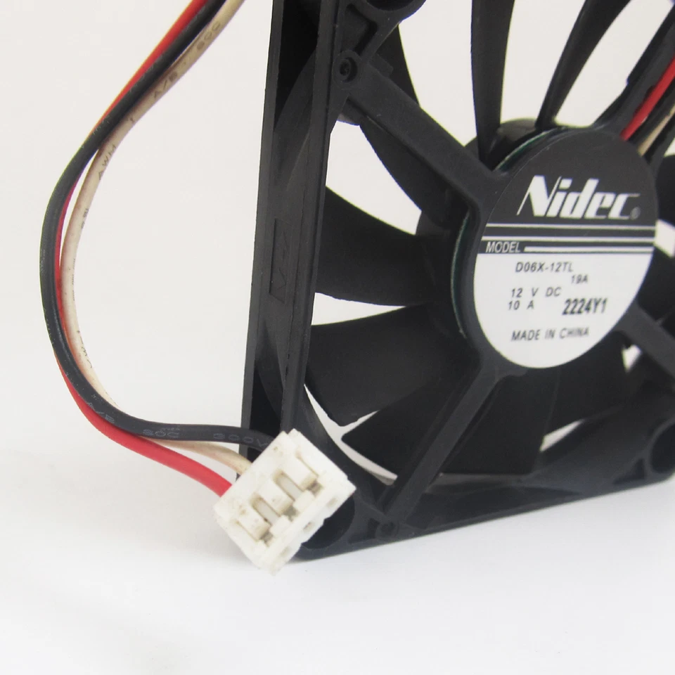 1pc NIDEC D06X-12TL 60x60x10mm 6010 DC12V 0.10A 3pin Connector DC Cooling fan - Image 3 of 4