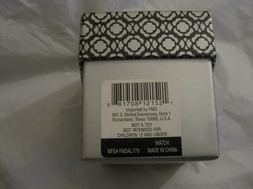 Women's Watch and Bracelet Set~Silver Band w/Diamond Dial~New with Box~LBDFE - Picture 8 of 8