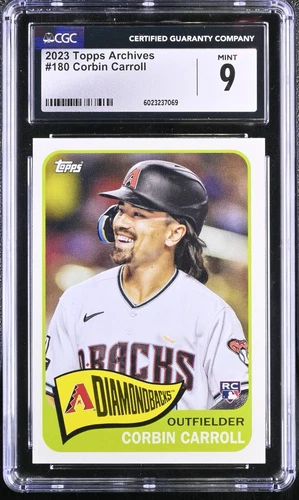 Corbin Carroll 2023 Topps Archives #180 Rookie Arizona Diamondbacks - CGC 9 MINT