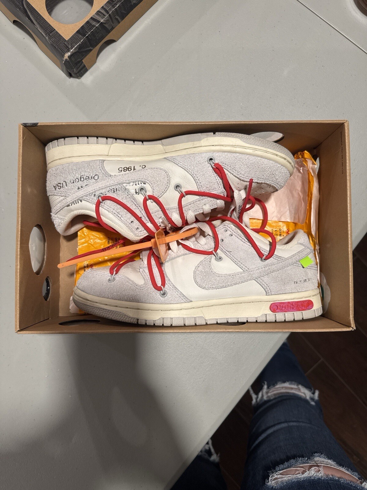OFF WHITE X NIKE Taglia 8 Nike Off White x Dunk Low "Lotto 40 di 50"