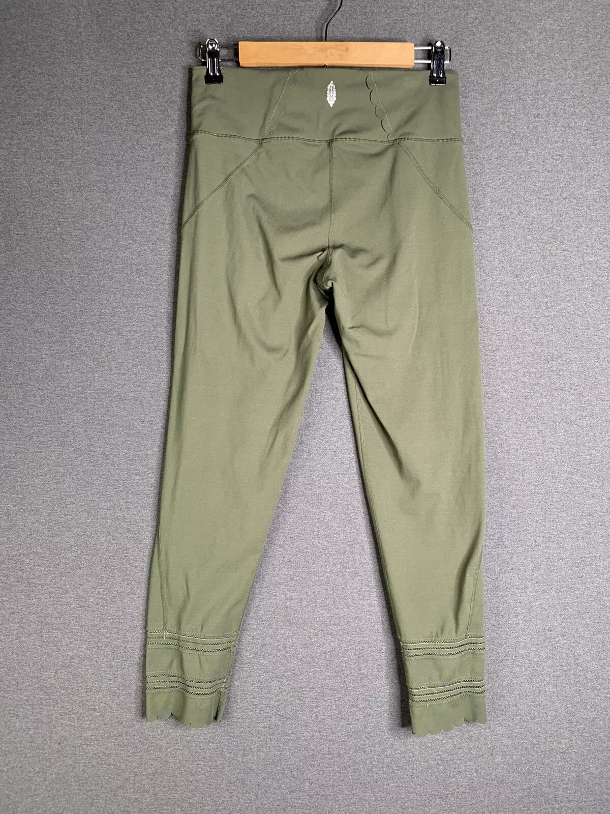 free-people-movement mid-rise sculpting scallop accent leggings