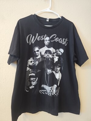 West Coast Hip-Hop Legends T-Shirt Size XL 90 s Rap Tupac Dre Snoop Eazy E NWA