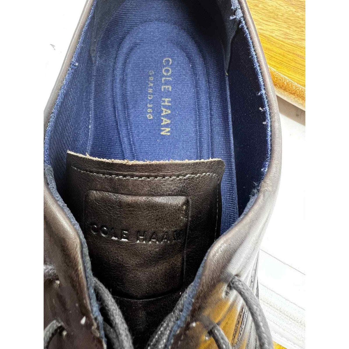 Cole Haan Washington Oxford Mens 9.5 M Grand 2.0 Metallic Pewter Brown‎ Cole Haan C23427 Original Grand Wingtip Oxford Shoes Dark  main image 4