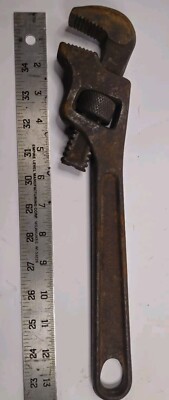 Antique Pat. 1920 LAWSON 13'' Offset Pipe Wrench USHCO MFG. CO. Buffalo NY USA 