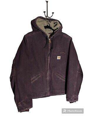 VTG Carhartt Jacket Sherpa Lined Coat Purple Womens Large VTG Carhartt Jacket Sherpa Lined Coat Purple Womens Large