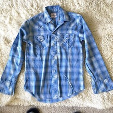 Vintage 60s Waco Kid Western Cowboy Pearl Snap Button Kids Boys Shirt 14 READ