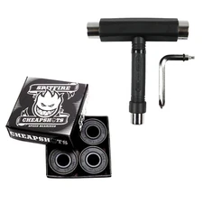 Krown Skateboard Tool Black With Spitfire Cheapshots Bearings