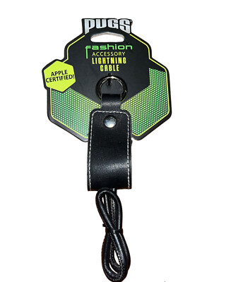 Iphone Ipad Ipod Charger Cable Keychain Leather Snap Certified