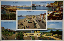 Postcard Souvenir of Weymouth Dennis Production Mini Cards Central Fold Out
