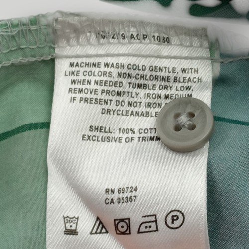 Camisa de manga corta Columbia XL abotonada 100 % algodón para hombre - Cuadros multicolor - Imagen 11 de 12