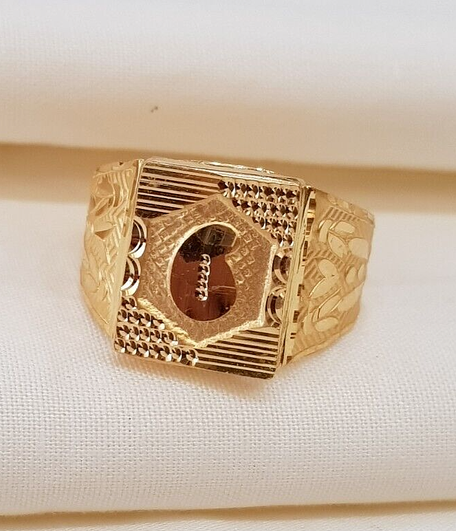 Plain Solid Yellow Gold Hallmark High Finish 22K Indian Style Mens