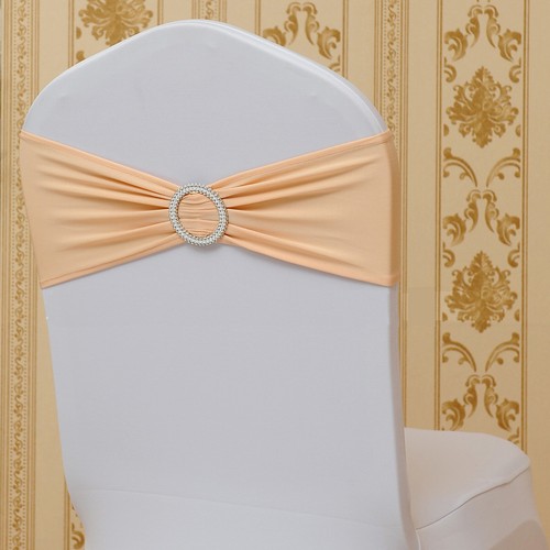 50/100pcs Spandex Stretch Chair Cover Sash Bow Wedding w/ Buckle Slider Sashes - Picture 12 of 27