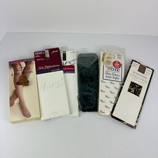 Vintage Lot Of 6 Women  s Pantyhose KNEE HIGHS Mixed Brands Mixed Shades Colors