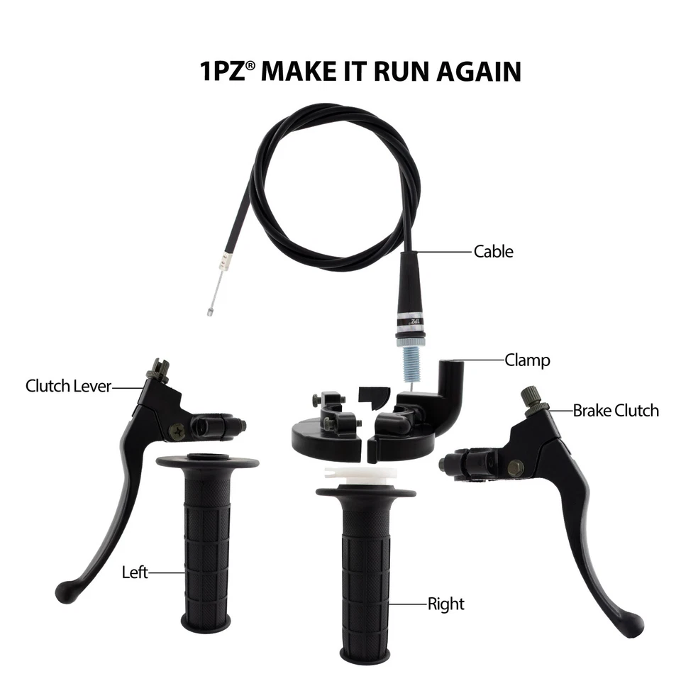 Throttle Cable 45" Handlebar Grip Lever 7/8" Camp Casing For Suzuki Motorcycle - Image 2 of 4
