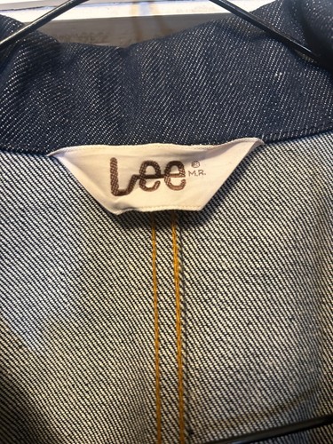 Clean vintage 70’s Lee Western Disco blue denim suit jacket blazer LARGE - 第 2/11 張圖片