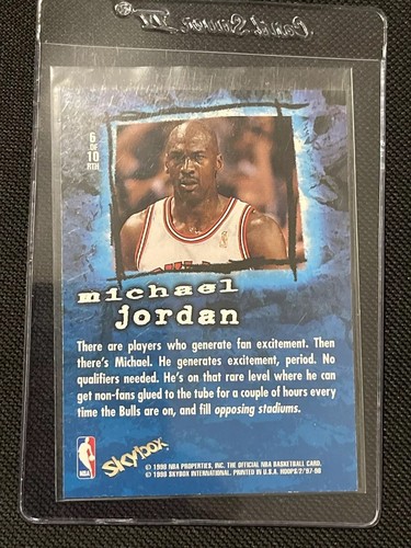 1997 Hoops Rock the House Michael Jordan Chicago Bulls Card #6 - Picture 2 of 2