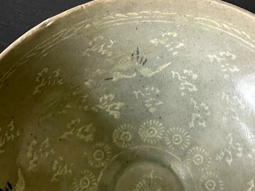 Korean Ceramic Celadon Bowl with Slip Inlay Goryeo Dynasty - Picture 12 of 12