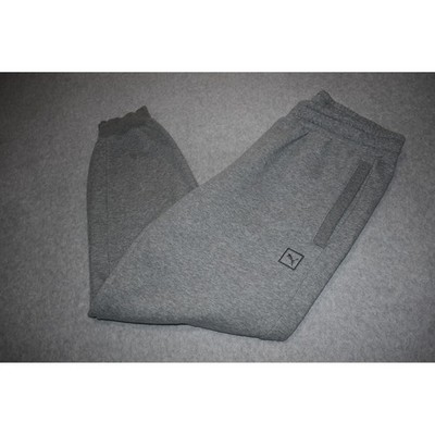 Puma Jogger Sweatpants Mens Large Gray Fleece Cuffed Athletic Tapred Gym Workout