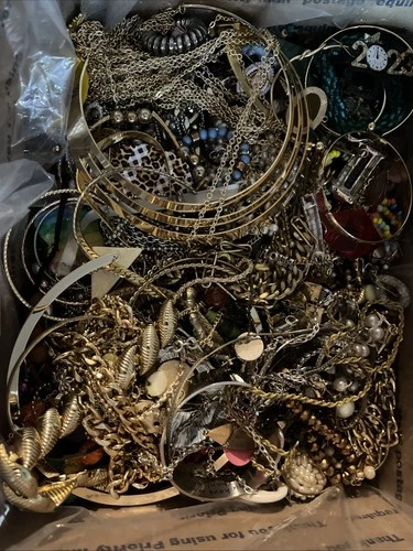 Bulk Costume Jewelry Lot Scraps Broken Crafts 15 Pounds Vintage To Modern Mix