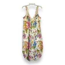 Vintage 90s Floral Satin Slip Dress Nightgown S Romantic Feminine