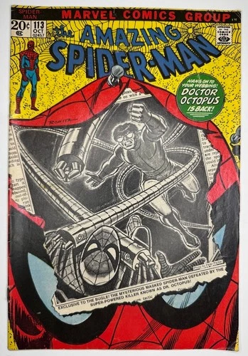 Amazing Spider-Man #113 Marvel 1972 (FN+)  1st Hammerhead FREE COMBINED SHIPPING