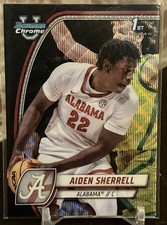 2024-25 Bowman University Chrome Aiden Sherrill Black Wave Refractor #3 Alabama