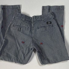 Vintage Dickies '67 Hickory Pinstripes Canvas Cotton Pants Blue/White 30x30