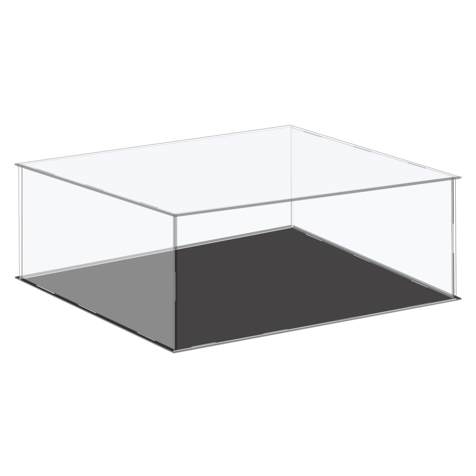 Boîte vitrine acrylique affiche cube stockage transparent 41cm