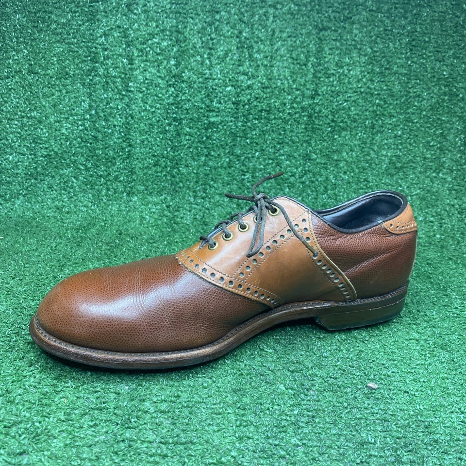 Zapatos clásicos Footjoy de colección para hombre 8,5 de ancho silla de golf marrón Oxford envío gratuito Foto 2 de 4