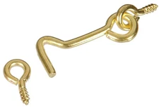 852769 Hook and Eye Latch Brass 1 -2 Pack