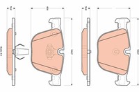 Bremsbelagsatz FÜR BMW X5 (F15, F85), BMW X6 (F16, F86) - TRW GDB1892