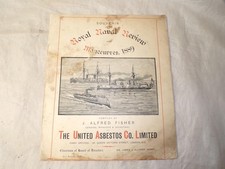 1889 SOUVENIR BOOKLET OF THE ROYAL NAVAL REVIEW MANOEUVRES BY UNITED ASBESTOS CO