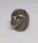 Vintage Mens Sterling Silver Scottish Terrier Ring Size 10.5 ~ 29 Grams Scottie