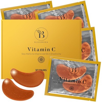 Vitamin C Under Eye Patches (30 Pairs), Mask Reduce Bags, Wrinkles, Dark Circles