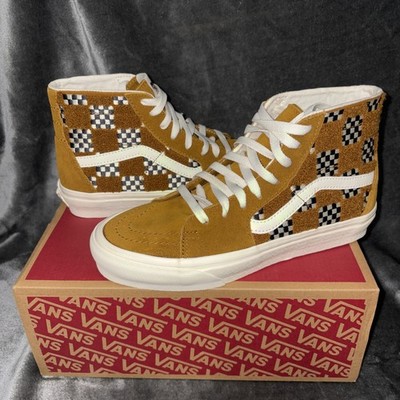 Vans Off The Wall Sk8 Hi Tapered Golden Brown Skate Shoes Women 9 Men 7.5
