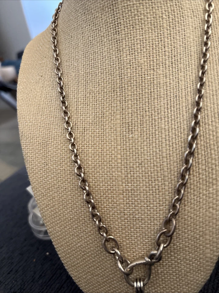 Auténtico Collar Pandora Esterlina Grueso Infinito Con Dije Foto 3 de 3