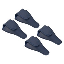 4Pcs 4.5"x2.6" PU Leather Embroidery Scissors Sheath Protective Cover, Dark Blue