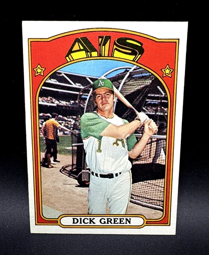 1972 TOPPS "DICK GREEN" OAKLAND ATHLETICS (HIGH #780) NM-MT COMBINED SHIP!