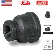 1 X 1/4"" Black Malleable Iron Reducing Coupling, 1 in. x 1/4
