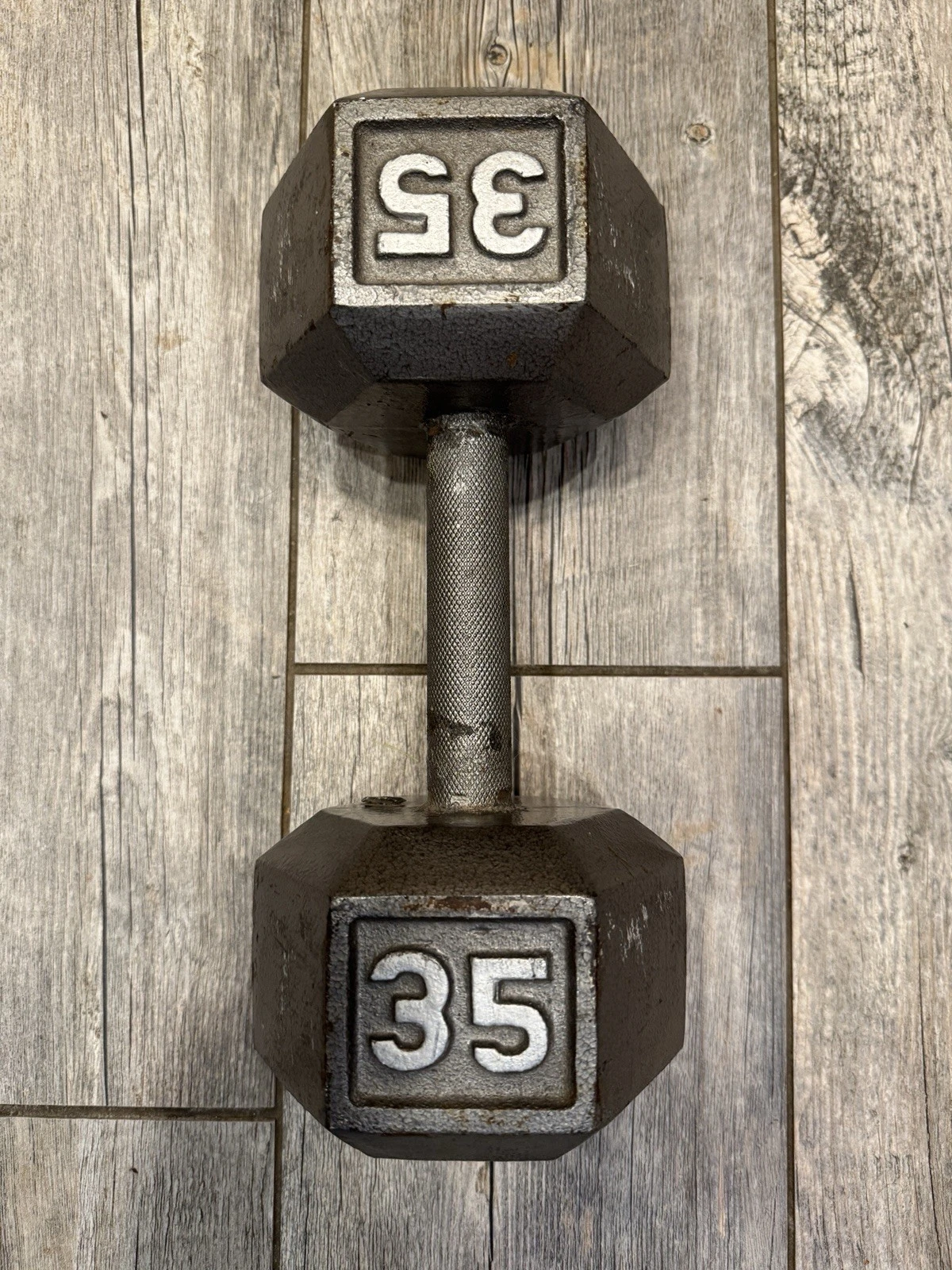 35 lb Hex Cast Iron Gray Dumbbells for Weight Lifting & Fitness
Opens in a new window or tab