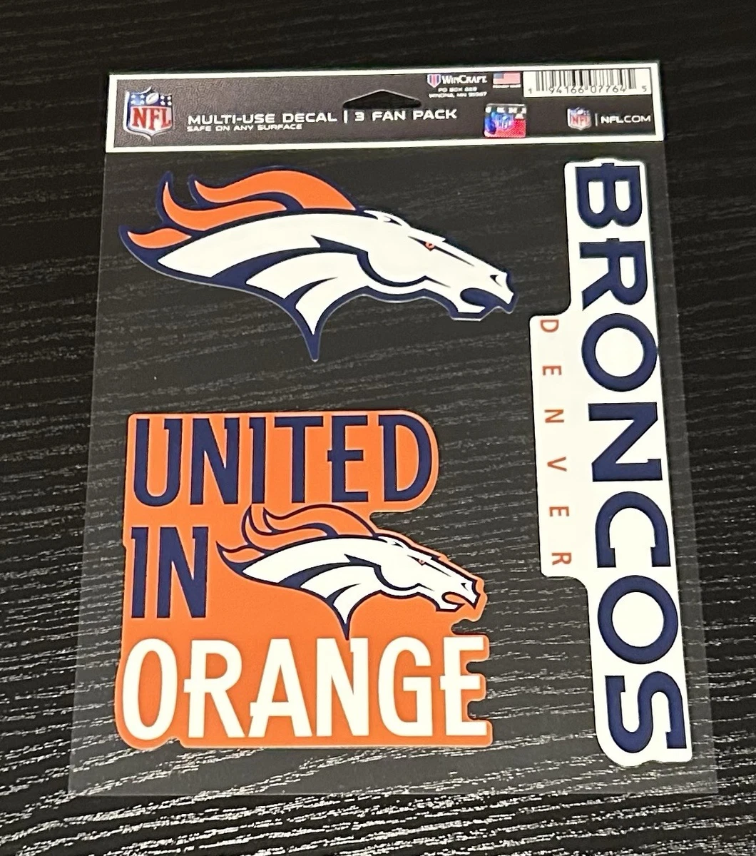 Wincraft Striscione Denver Broncos - 44,5x122 Cm - Bandiera In Poliestere 300D Con Pali E Cordino - Ufficiale NFL
