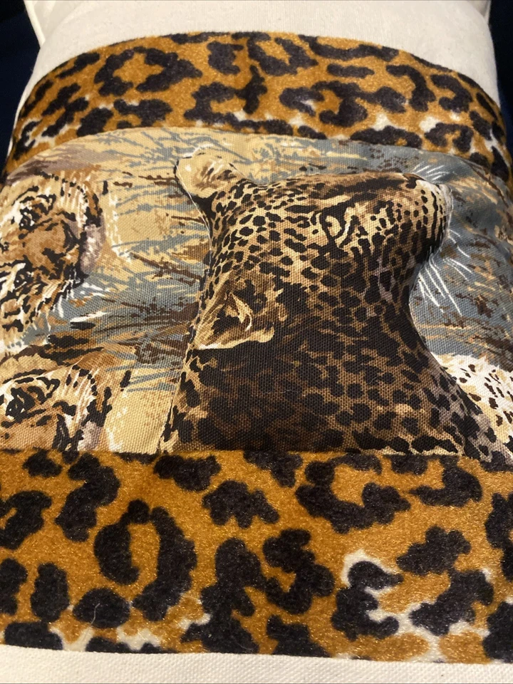 Set 2 Jaguar/Tiger Safari Lumbar Pillows Embroidered Lumbar Accent Pillows-2D - Image 4 of 4