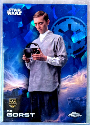 Dr. Gorst 2025 Topps Chrome Star Wars Sapphire Refractor Debut Card-#34 Andor