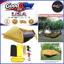 3 in 1 Hammock Tent with Mosquito Net & Rain Fly for Camping Backpacking Oran...