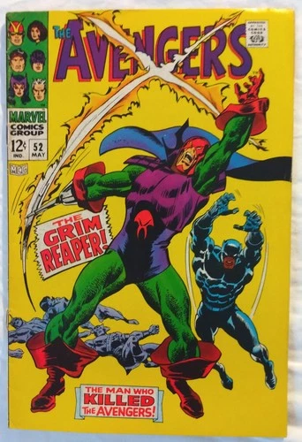 Avengers #52 1968 Vintage Marvel Comic 1st App Grim Reaper Black Panther Joins