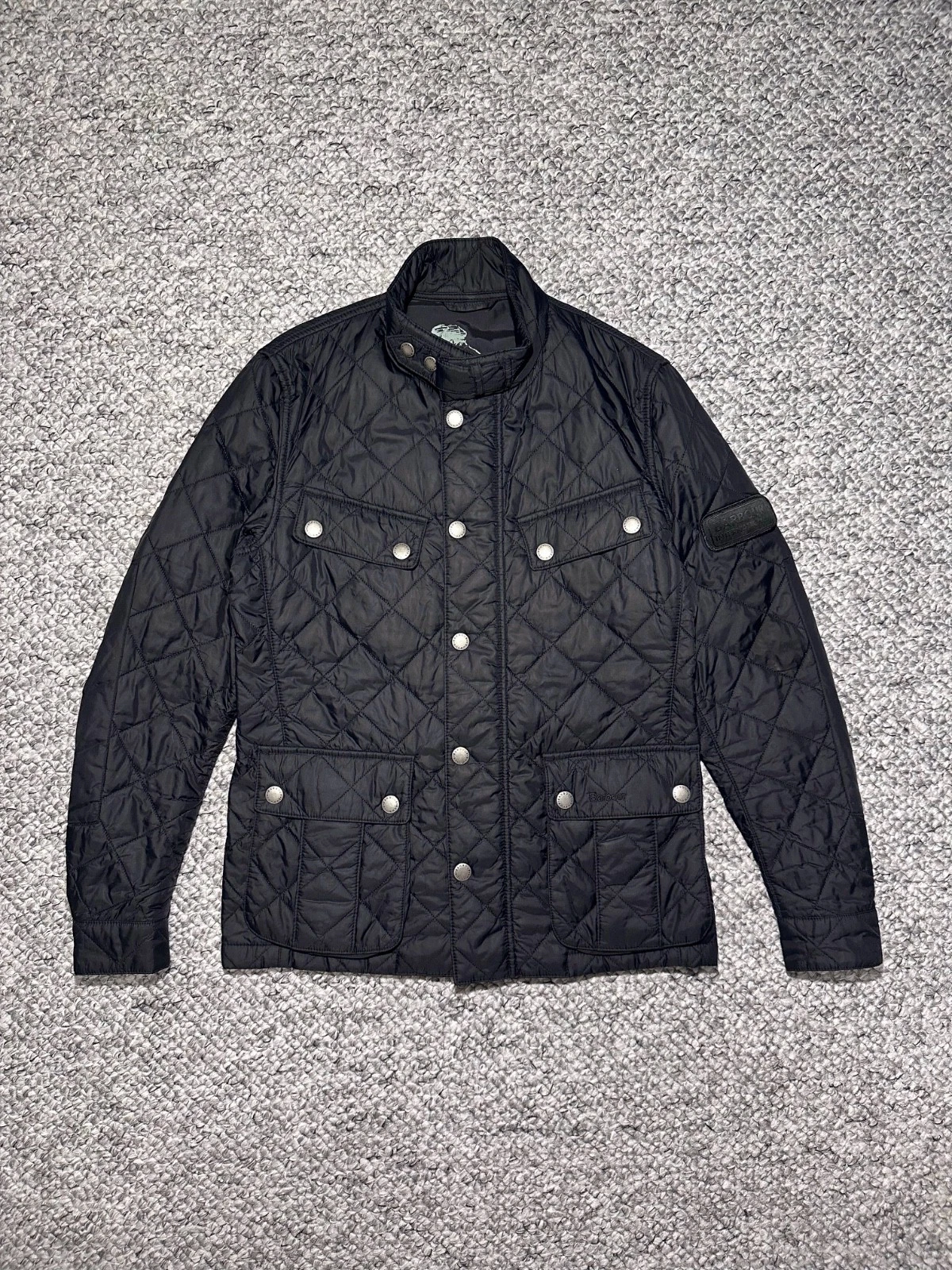Barbour International Quilted Jacket Men’s Size S Black Excellent Condition
Opens in a new window or