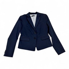 Ann Taylor Women's Navy Tailored Two-Button Blazer Size 4