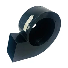Industrial Metal Blower Fan Housing Scroll Shroud 6-3/4 ID Duct Outlet Black
