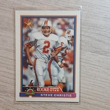 Bowman 1991 Steve Christie Rookie #5 Base Set Football Card Tampa Bay Buccaneers. rookie card picture